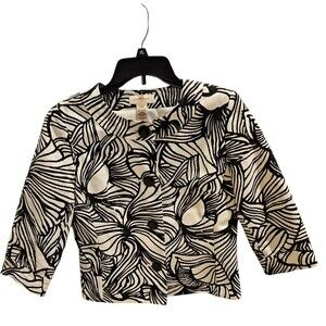 Covington Black & White Patterned Cropped Jacket